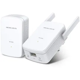Mercusys Powerline WLAN MP510 KIT, 1000 Mbit/s HomePlug AV2, 300 Mbit/s WLAN, Gigabit Port, Plug & Play