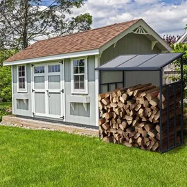 ML-Design Kaminholzregal Metall 187,5 x 70 x 185 cm Außen Anthrazit