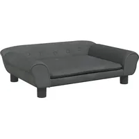 vidaXL Kindersofa Dunkelgrau 70x45x26 cm Samt - Grau