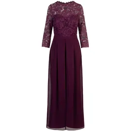 Apart Fashion APART Abendoverall mit Spitzentop und weitem Bein, dunkel lila, 38