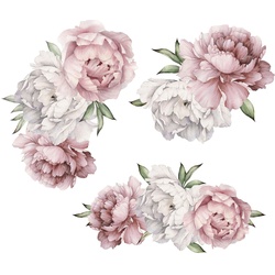 Wandtattoo QUEENCE „Bine“ Wandtattoos Gr. B/H: 80 cm x 80 cm, Blume, rosa Wandtattoos Natur