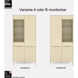 Set One by Musterring Standvitrine Reno 92 x 42 x 197 cm Braun