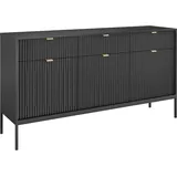 KAUF-UNIQUE.de Sideboard mit 3 Türen & 3 Schubladen - Schwarz - LIOUBA von Pascal MORABITO Kommode