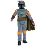 Rubie ́s Kostüm Offizielles Boba Fett-Kostüm für Kinder Star Wars bunt grau|silberfarben 104/116 (5-6 Jahre)