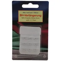 Zettl GmbH BH-Verlängerung 3-reihig, 45 mm weiß (Stück, 1 St), BH-Verlängerung, BH-Extender, BH-Verlängerungsstück, BH-Erweiterung, B weiß 45 mm