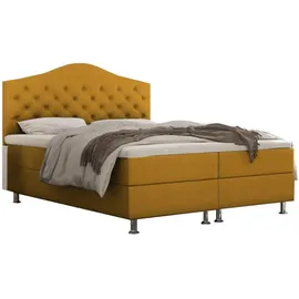 Best For Home Boxspringbett 90 x 200 cm Gelb