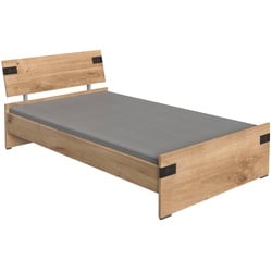 WIMEX Bett Liverpool 120 x 200 cm Holzoptik Braun Eiche