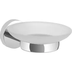 Seifenschale Eight (Ausführung: Seifenschale Eight Messing verchromt Glas klar)