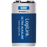 Logilink 6LR61B1 - Alkaline Batterie 9-V-Block, 1er-Pack