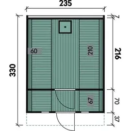 Wolff Finnhaus Saunafass 330 de luxe-Bausatz zur Selbstmontage-Schwarz-Thermoholz