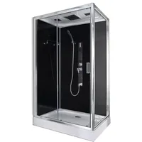 SANOTECHNIK Trend 3 Komplettdusche mit Schiebetür rechts 80 x 215 cm grau Sicherheitsglas