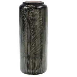 Vase Blatt 33 cm - Grün Rund Amadeus Sandstein 13.5x13.5 cm