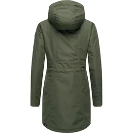 Ragwear Damen, Wintermantel Warmer atmungsaktiver und wasserdichter Winterparka mit Kapuze Elsien YOUMODO Dark Olive Gr. L (40), grün (olivgrün), Obermaterial: 100% Polyester. Innenfutter: 100% Polyester. Wattierung: 100% Polyester, tailliert ca.
