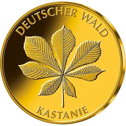 Die deutsche 20 Euro Goldmünze 2014 "Kastanie" - Prägezeichen unserer Wahl
