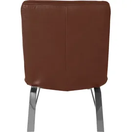 W.Schillig Relaxliege daily dreams Leder/Polyester 75 x 91 x 170 cm braun mit Kissen