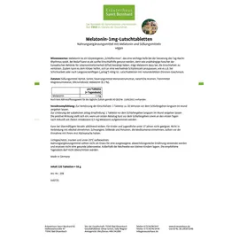 Kräuterhaus Sanct Bernhard Sanct Bernhard Melatonin 1 mg – 58 g
