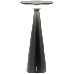Zafferano Damina – Wiederaufladbare LED-Tischlampe, Touch-Dimmer, 8 Stunden Akkulaufzeit, IP65 – Kabellos, Schwarzes Aluminium-Finish
