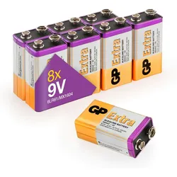 GP - 8er-Pack 9V Alkaline-Batterien (MN1604 / 6LR61) - Ausgezeichnete Haltbarkeit und Leistung - 9 Volt / PP3 / 6LR61 / MN1604