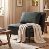 HOMCOM Schlafsessel 3-in-1 Sessel mit Bettfunktion, Verstellbarer Rückenlehne