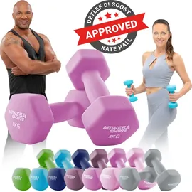 MIWEBA Neopren Gymnastikhanteln 2er-Set 4 kg pink / rosa