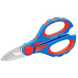 WEICON Elektrikerschere XL, großer Griffdurchmesser für kleine und große Hände, um eine maximale Kraftübertragung und sicheres Arbeiten zu ermöglichen , 1 Stück