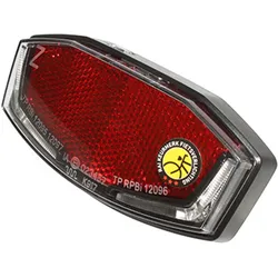 Fahrradlampe mit Dynamo Rücklicht am Gepäckträger Spanninga Lineo Xd schwarz No Size