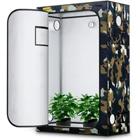 KAVUNION Growzelt 120x60x180cm, 600D Oxford Grow Tent mit reflektierender Polyesterschicht, 19 mm Stahlrohre Sichtfenster Belüftungsöffnungen Abnehmbarer Boden Grow Zelt für Hydrokultur Home Growing