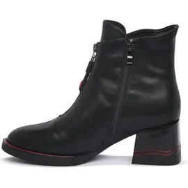2GO FASHION Stiefelette Schwarz - Rot/Schwarz - 40 EU 40 EU