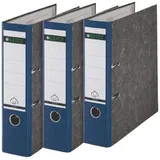 Leitz Wolkenmarmor-Ordner DIN A4 80 mm Blau 3 St.