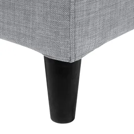 Beliani Bettrahmenbezug FITOU 160 x 200 cm Hellgrau