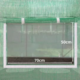 TOOLPORT Foliengewächshaus PE grün transparent 180 g/m2 24 m2