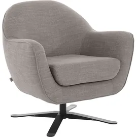 Home Affaire Drehsessel HOME AFFAIRE "Stavre, Loungesessel mit Drehfunktion", grau (falcon), B:83cm H:85cm T:80cm, 100% Polyester, Sessel, Drehsessel, in moderner Optik, mit elegantem Drehfuß