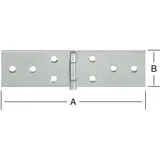 Vormann Möbel-Tischband L 120mm,B 33mm Stahl verzinkt