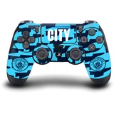 Head Case Designs Offizielle Manchester City Man City FC Stadt Muster Logo Kunst Vinyl Haut Gaming Aufkleber Abziehbild Abdeckung kompatibel mit Sony Playstation 4 PS4 DualShock 4 Controller