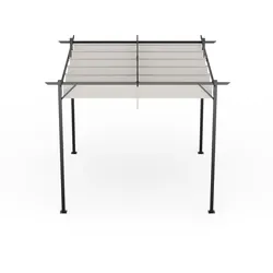 Blumfeldt Pantheon Robust Pergola 3x3m wetterbeständig Stahl pulverbeschichtet Beige