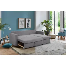 SUN GARDEN Carryhome Ecksofa Grau, 3-Sitzer, Füllung: Polyester, Schaumstoffflocken, Ottomane rechts, seitenverkehrt montierbar, L-Form, 230x155 cm, - Braun