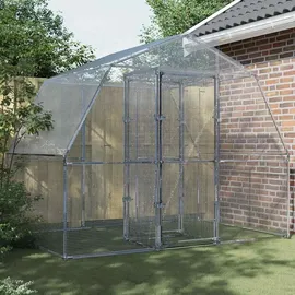 vidaXL Vogelkäfig Voliere mit Tür 160 x 110 x 50 cm silbern