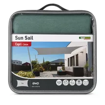 WINDHAGER Sonnensegel Capri Rechteck 3 x 4 m, Sonnenschutz für Garten & Terrasse, UV-und witterungsbeständig, Olive,