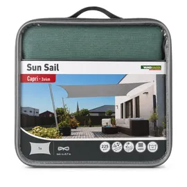 WINDHAGER Sonnensegel Capri Rechteck 3 x 4 m, Sonnenschutz für Garten & Terrasse, UV-und witterungsbeständig, Olive,