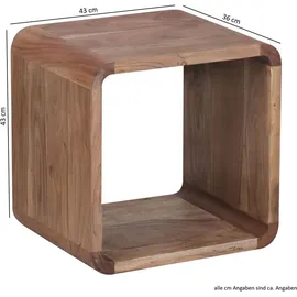 FineBuy Couchtisch FB25167 Massivholz 2er Set