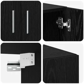 vidaXL Badschrank 70 x 42,5 x 225 cm Schwarz