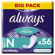Always Slipeinlagen Daily Fresh Normal 56 St.