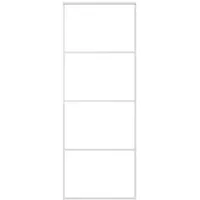 vidaXL Schiebetür Schiebetürsystem Glastür Glasschiebetür Ganzglasschiebetür Tür Innen mit Alurahmen ESG-Glas Aluminium 76x205 cm Weiß