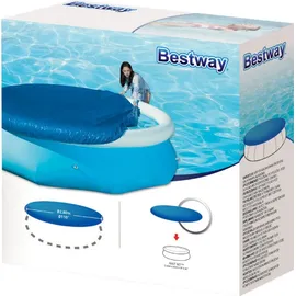 BESTWAY Poolabdeckung schwarz 2,44 m