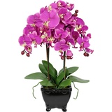 I.GE.A. Kunstblume »Künstliche Orchidee in Schale Phalaenopsis Kunstblume Blume«, rosa