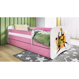 99rooms Kinderbett Dreams IX 70 x 140 cm Spanplatte rosa weiß
