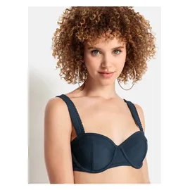 lscn by lascana Bikini-Top Damen Nachtblau 38 Cup C