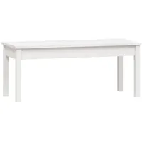 Furnicato Gartenbank Weiß 109x44x45 cm Massivholz Kiefer