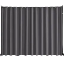 Vevor Raumteiler Trennwand Paravent Stellwand Einzelpanel, Tragbarer Sichtschutz für Büro Schlafzimmer Esszimmer Arbeitszimmer Balkon, Raumtrenner Rollbar (308,5 x 45 x 245,5 cm), Grau