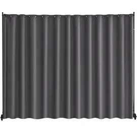 Vevor Raumteiler Trennwand Paravent Stellwand Einzelpanel, Tragbarer Sichtschutz für Büro Schlafzimmer Esszimmer Arbeitszimmer Balkon, Raumtrenner Rollbar (308,5 x 45 x 245,5 cm), Grau